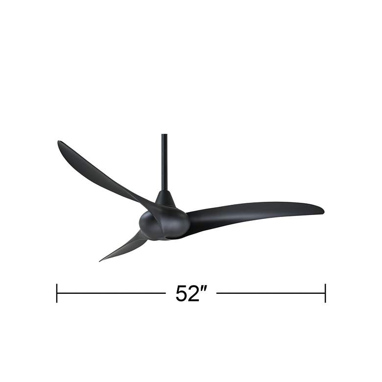 Image 5 52 inch Minka Aire Wave Coal Black Indoor Ceiling Fan with Remote Control more views
