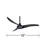 52" Minka Aire Wave Coal Ceiling Fan with Remote Control