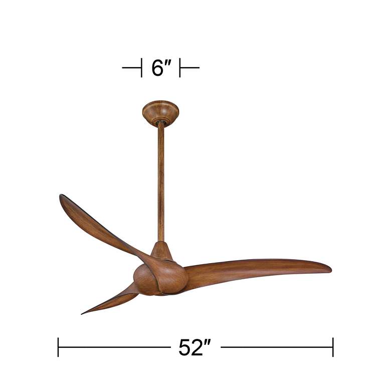 Image 7 52 inch Minka Aire Wave Distressed Koa Ceiling Fan with Remote Control more views