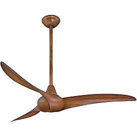Image2 of 52" Minka Aire Wave Distressed Koa Indoor Ceiling Fan with Remote