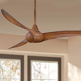 Image1 of 52" Minka Aire Wave Distressed Koa Indoor Ceiling Fan with Remote