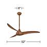 52" Minka Aire Wave Distressed Koa Indoor Ceiling Fan with Remote
