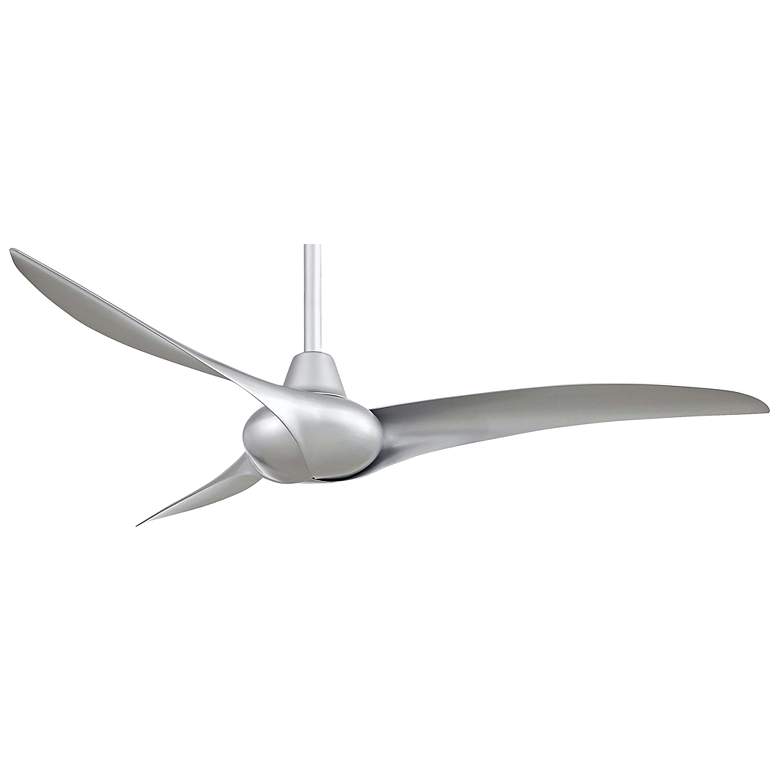 Image 2 52" Minka Aire Wave Silver Modern Indoor Ceiling Fan with Remote