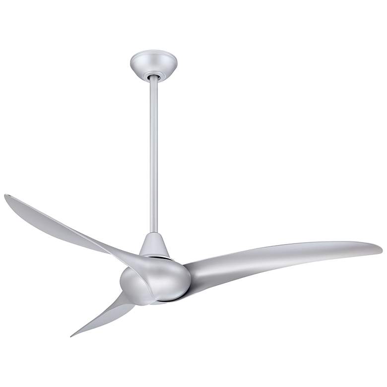 Image 2 52 inch Minka Aire Wave Silver Modern Indoor Ceiling Fan with Remote