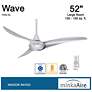 5_52" Minka Aire Wave Silver Modern Indoor Ceiling Fan with Remote more views