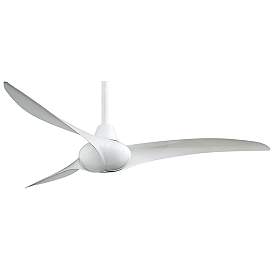 Image2 of 52" Minka Aire Wave White Finish Indoor Ceiling Fan with Remote