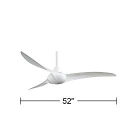 Image5 of 52" Minka Aire Wave White Finish Indoor Ceiling Fan with Remote more views