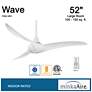 7_52" Minka Aire Wave White Finish Indoor Ceiling Fan with Remote more views