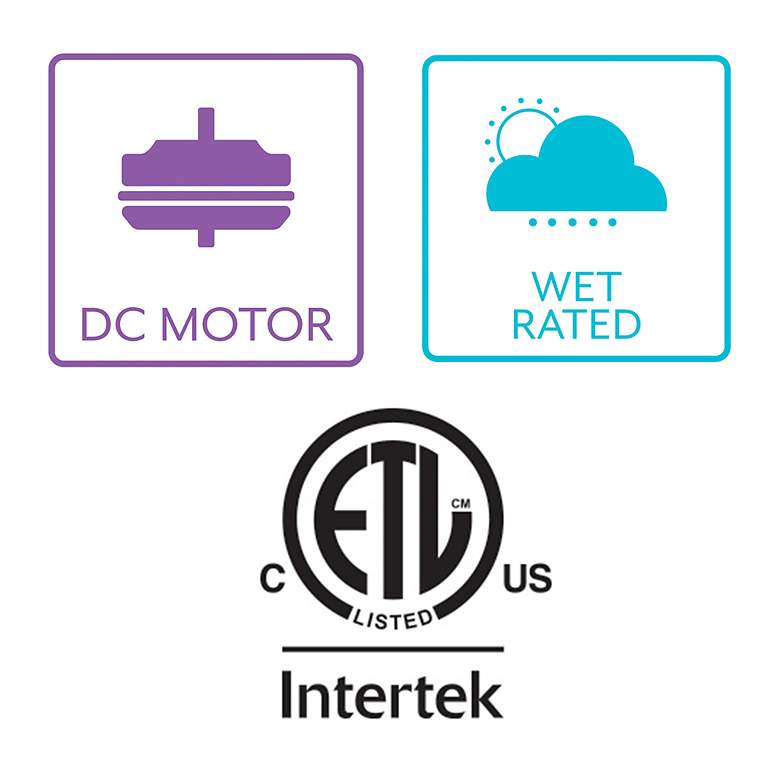 Image 6 52" Minka Aire Xtreme H2O Bronze Wet Rated Ceiling Fan with Remote more views