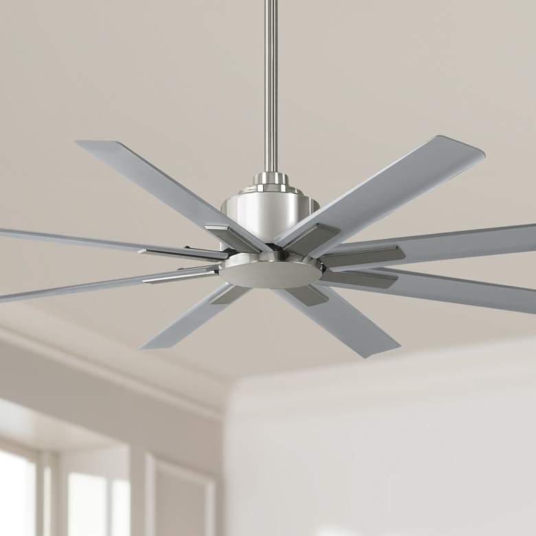 Image 1 52" Minka Aire Xtreme H2O Brushed Nickel Wet Ceiling Fan with Remote