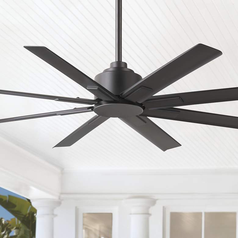 Image 1 52" Minka Aire Xtreme H2O Smoked Iron Wet Ceiling Fan with Remote