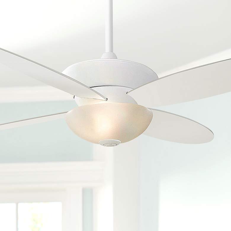 Image 1 52 inch Minka Aire Zen White Ceiling Fan