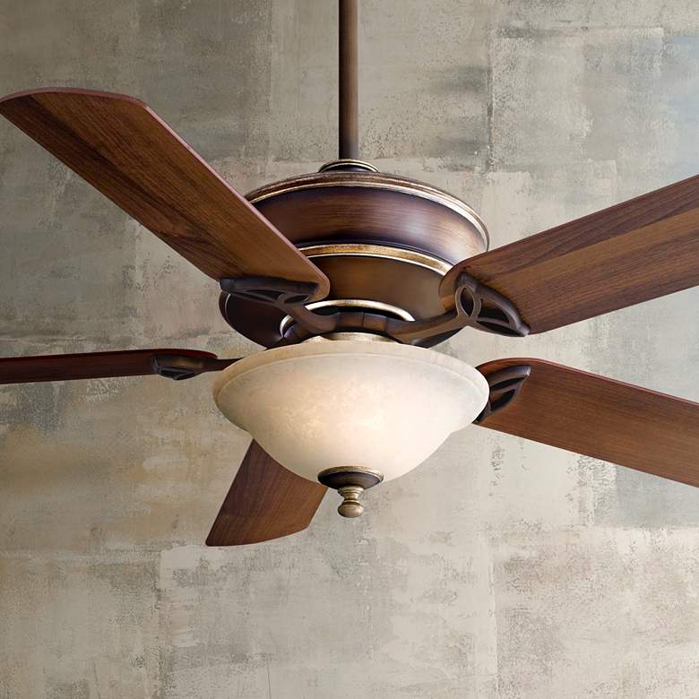 Image 1 52 inch Minka Bolo Belcaro Walnut Excavation Light Ceiling Fan