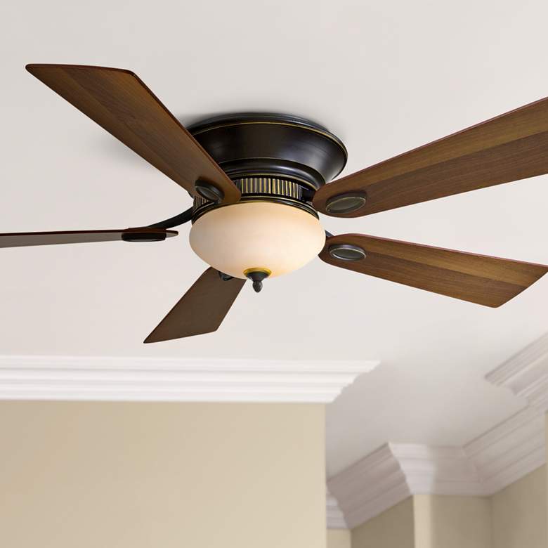 Image 1 52" Minka Delano II Dark Restoration Bronze Ceiling Fan