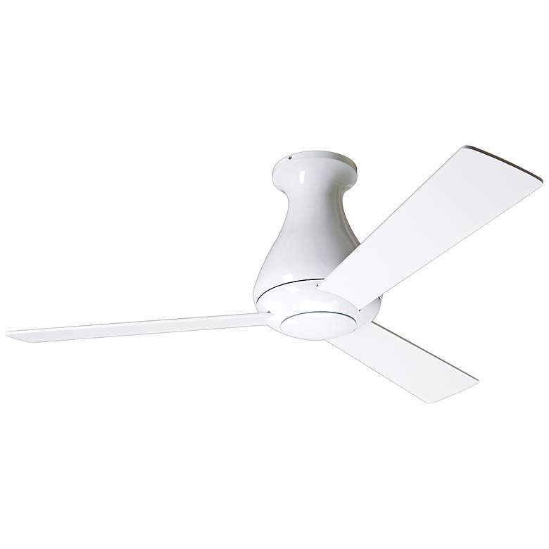 Image 2 52" Modern Fan Altus Gloss White Hugger Ceiling Fan with Remote
