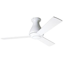 52&quot; Modern Fan Altus Gloss White Hugger Ceiling Fan with Remote