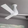 52" Modern Fan Altus Gloss White Hugger Ceiling Fan with Remote