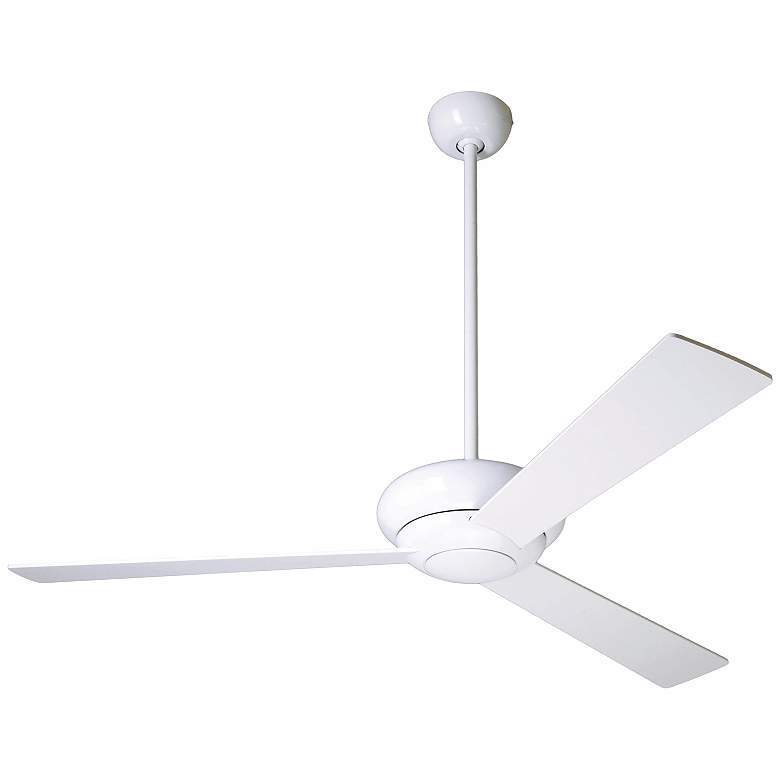 Image 3 52" Modern Fan Altus Glossy White Ceiling Fan with Wall Control
