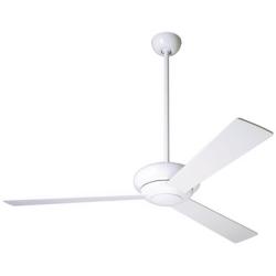 52&quot; Modern Fan Altus Glossy White Ceiling Fan with Wall Control