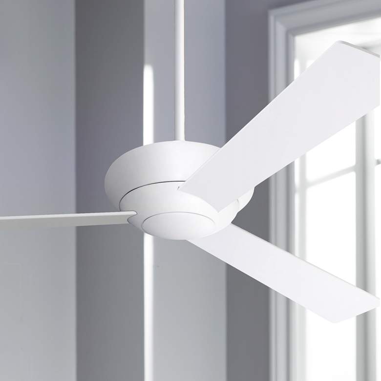 Image 2 52 inch Modern Fan Altus Glossy White Ceiling Fan with Wall Control