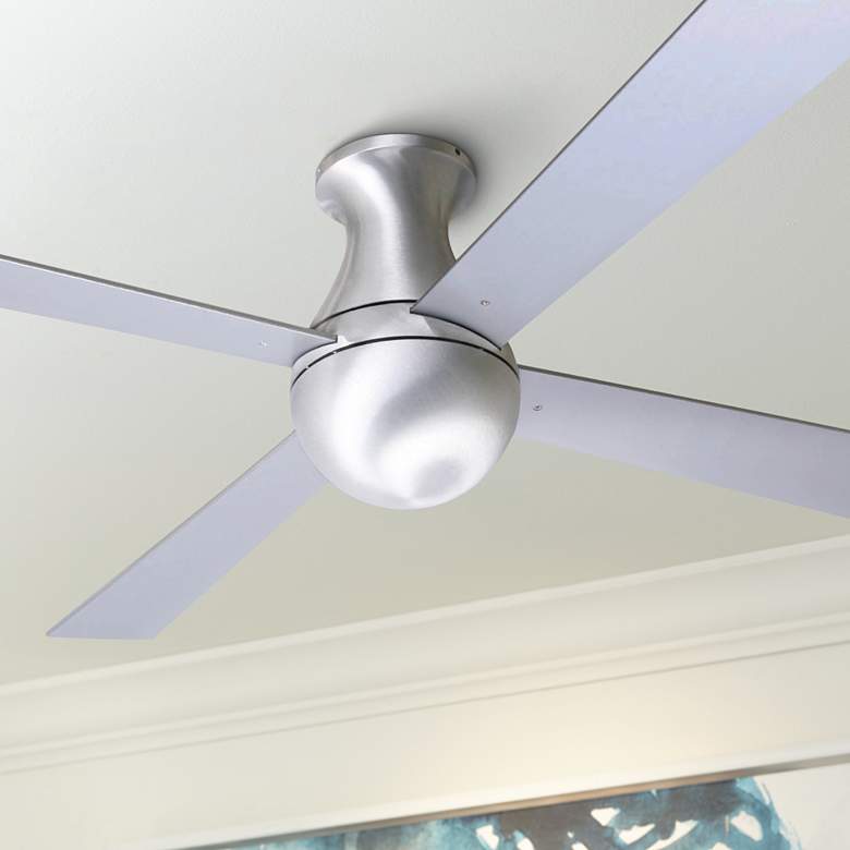 Image 1 52" Modern Fan Aluminum Ball Hugger Ceiling Fan with Wall Control