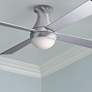 52" Modern Fan Ball Aluminum Hugger LED Ceiling Fan with Wall Control