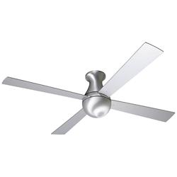 52&quot; Modern Fan Ball Hugger Brushed Aluminum Ceiling Fan with Remote