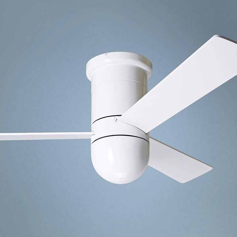 Image 1 52 inch Modern Fan Cirrus Hugger Gloss White Ceiling Fan
