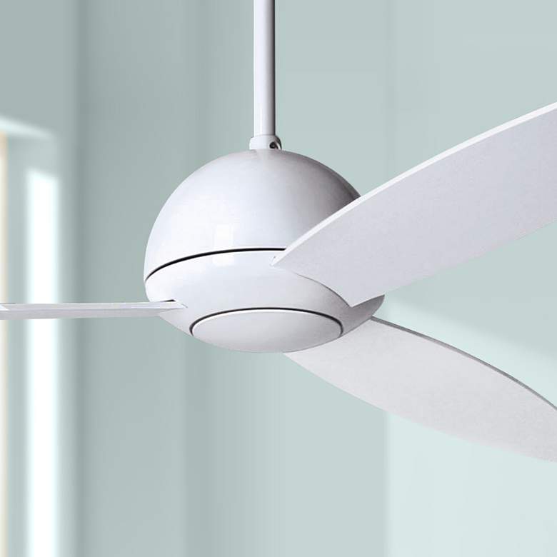 Image 1 52" Modern Fan Company Plum Gloss White Ceiling Fan