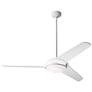 52" Modern Fan Flow LED White Modern Indoor Ceiling Fan with Remote
