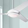 52" Modern Fan Flow LED White Modern Indoor Ceiling Fan with Remote