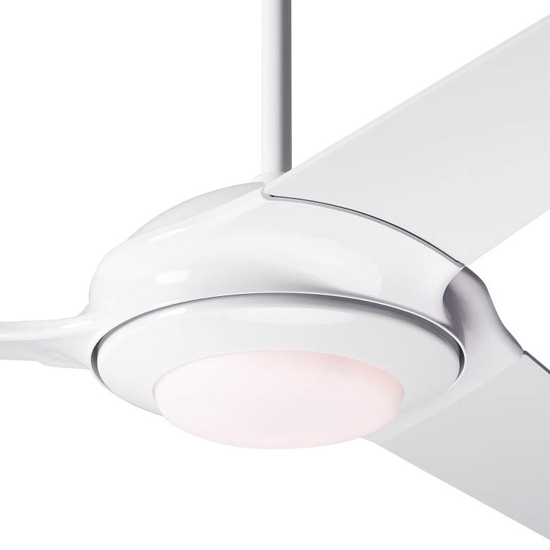 Image 3 52" Modern Fan Flow LED White Modern Indoor Ceiling Fan with Remote more views