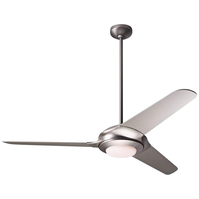 Image 2 52" Modern Fan Flow Matte Nickel LED Ceiling Fan with Remote