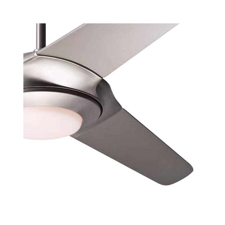 Image 3 52" Modern Fan Flow Matte Nickel LED Ceiling Fan with Remote more views