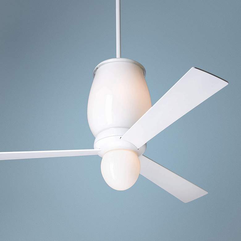 Image 1 52 inch Modern Fan Lumina Gloss White with Light Ceiling Fan