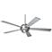 52" Modern Fan Solus Brushed Aluminum Ceiling Fan with Wall Control