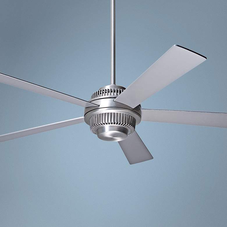 Image 1 52" Modern Fan Solus Brushed Aluminum Ceiling Fan with Wall Control