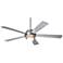 52" Modern Fan Solus Brushed Aluminum LED Modern Fan with Wall Control