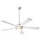 52" Modern Fan Solus Gloss White LED Ceiling Fan with Wall Control