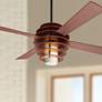52" Modern Fan Stella Mahogany Finish LED Ceiling Fan with Remote