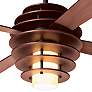 52" Modern Fan Stella Mahogany Finish LED Ceiling Fan with Remote