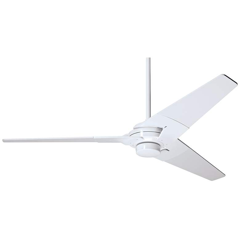 Image 2 52 inch Modern Fan Torsion Gloss White Ceiling Fan with Wall Control