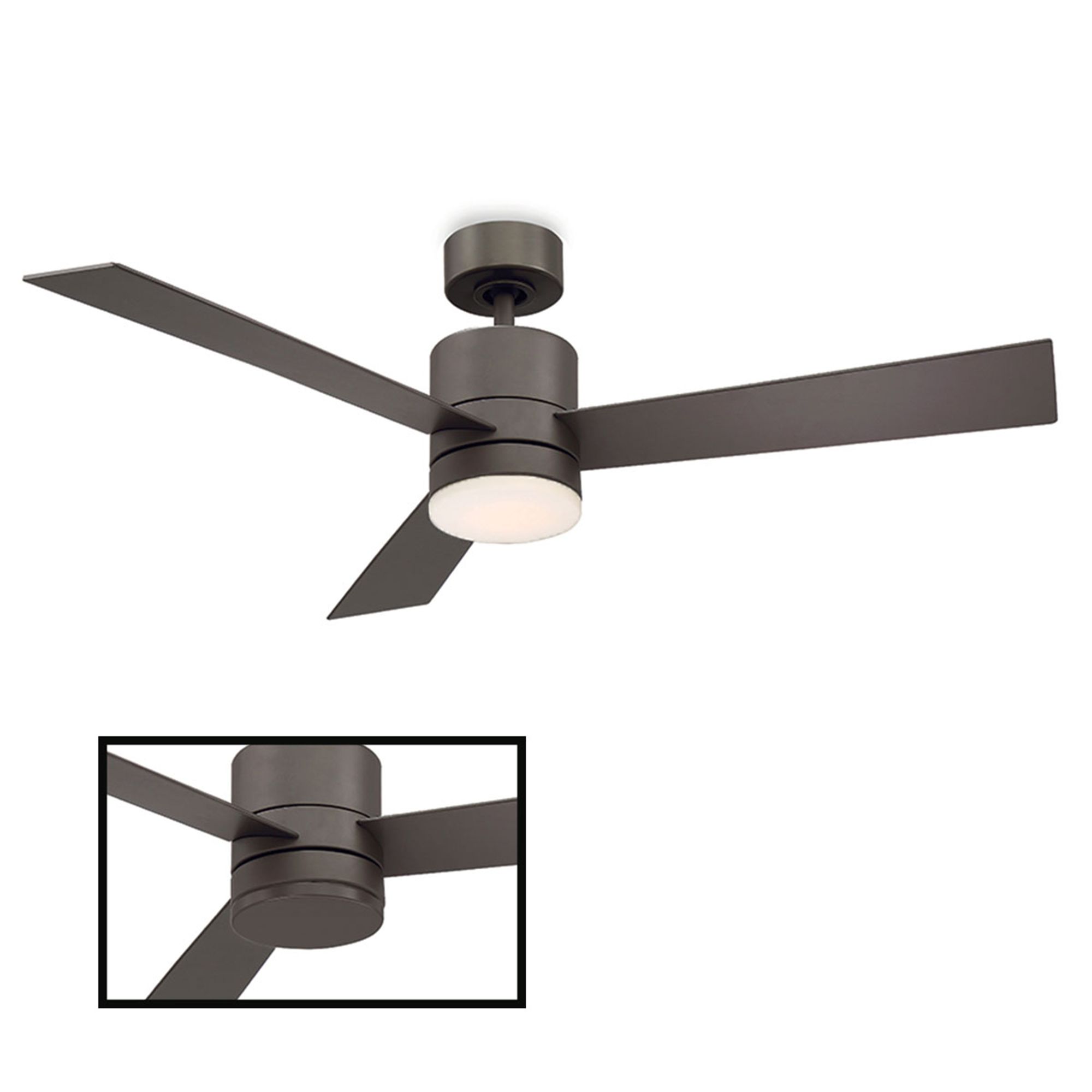 Image 2 52" Modern Forms Axis Bronze LED Smart Indoor/Outdoor Ceiling Fan more views