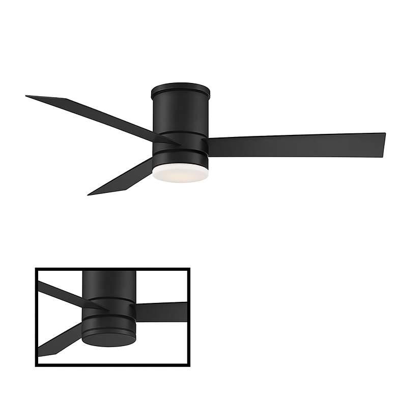 Image 6 52" Modern Forms Axis Flush Black LED Smart Ceiling Fan more views