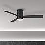 52" Modern Forms Axis Matte Black 2700K LED Smart Ceiling Fan in scene