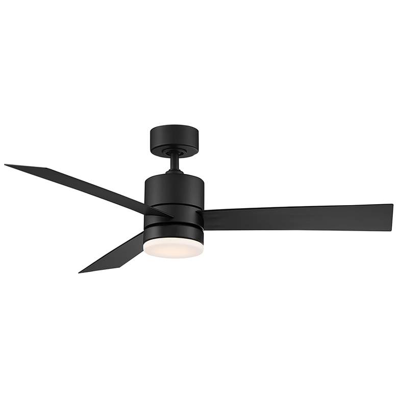 Image 1 52 inch Modern Forms Axis Matte Black 2700K LED Wet Rated Smart Fan