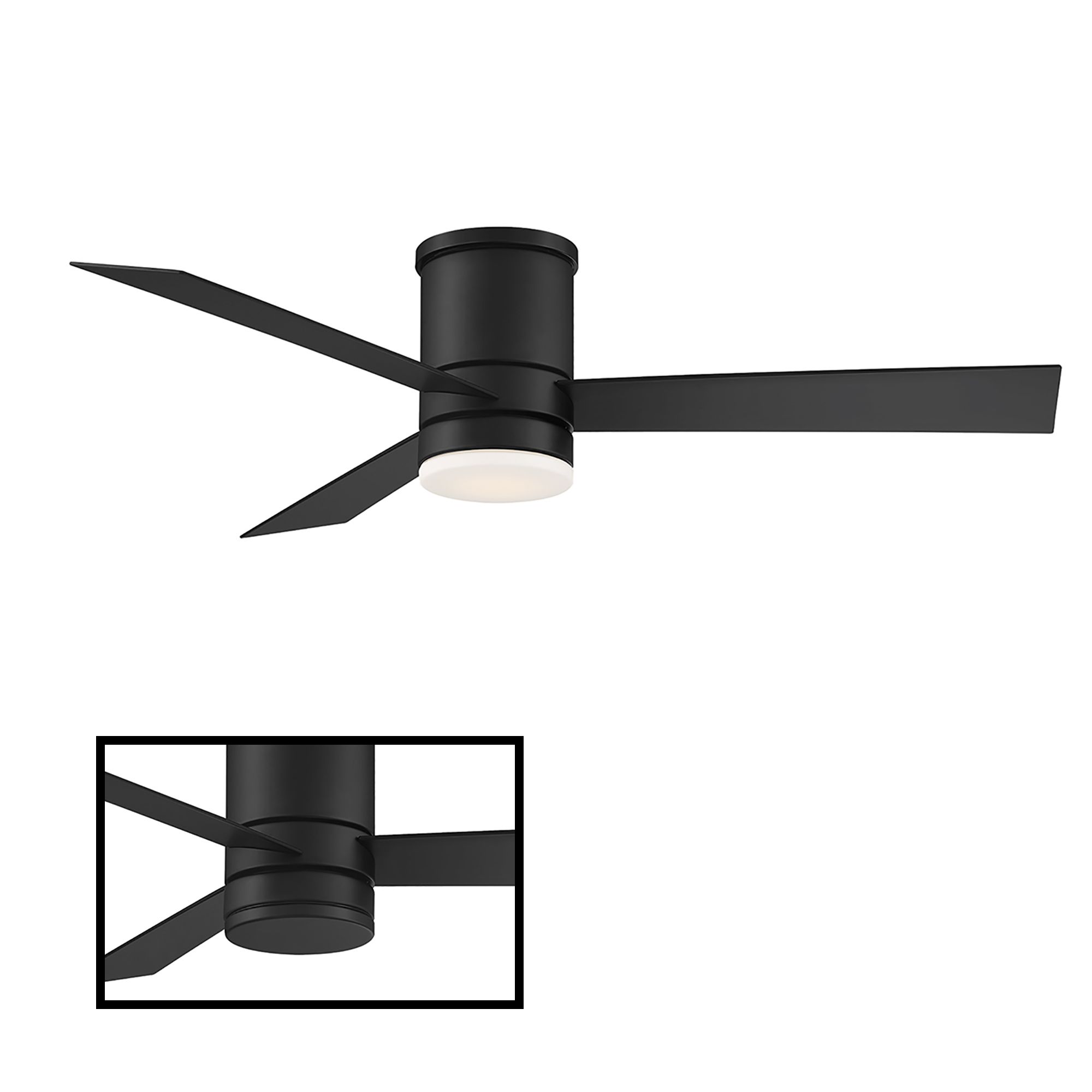 Image 4 52" Modern Forms Axis Matte Black LED Smart Indoor/Outdoor Ceiling Fan more views