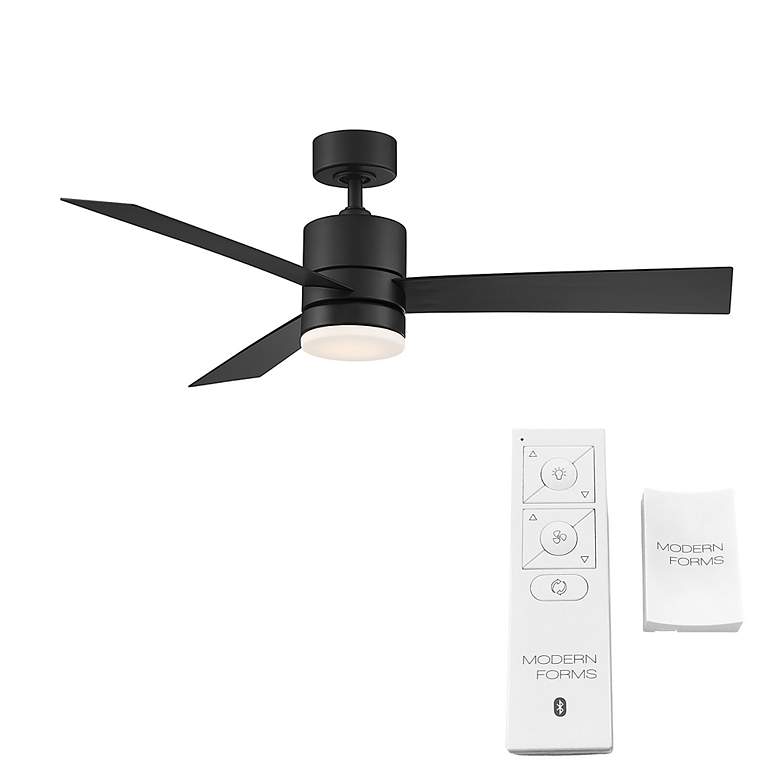 Image 5 52 inch Modern Forms Axis Matte Black LED Smart Indoor/Outdoor Ceiling Fan more views