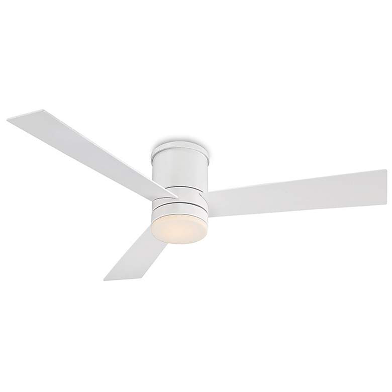 Image 1 52 inch Modern Forms Axis Matte White 2700K LED Hugger Smart Ceiling Fan