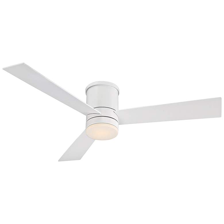 Image 2 52 inch Modern Forms Axis Matte White Hugger Wet LED Smart Ceiling Fan